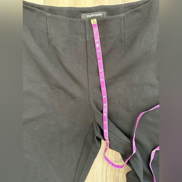Ellen Tracy wide leg zip up stretch slacks  black - Picture 6 of 10